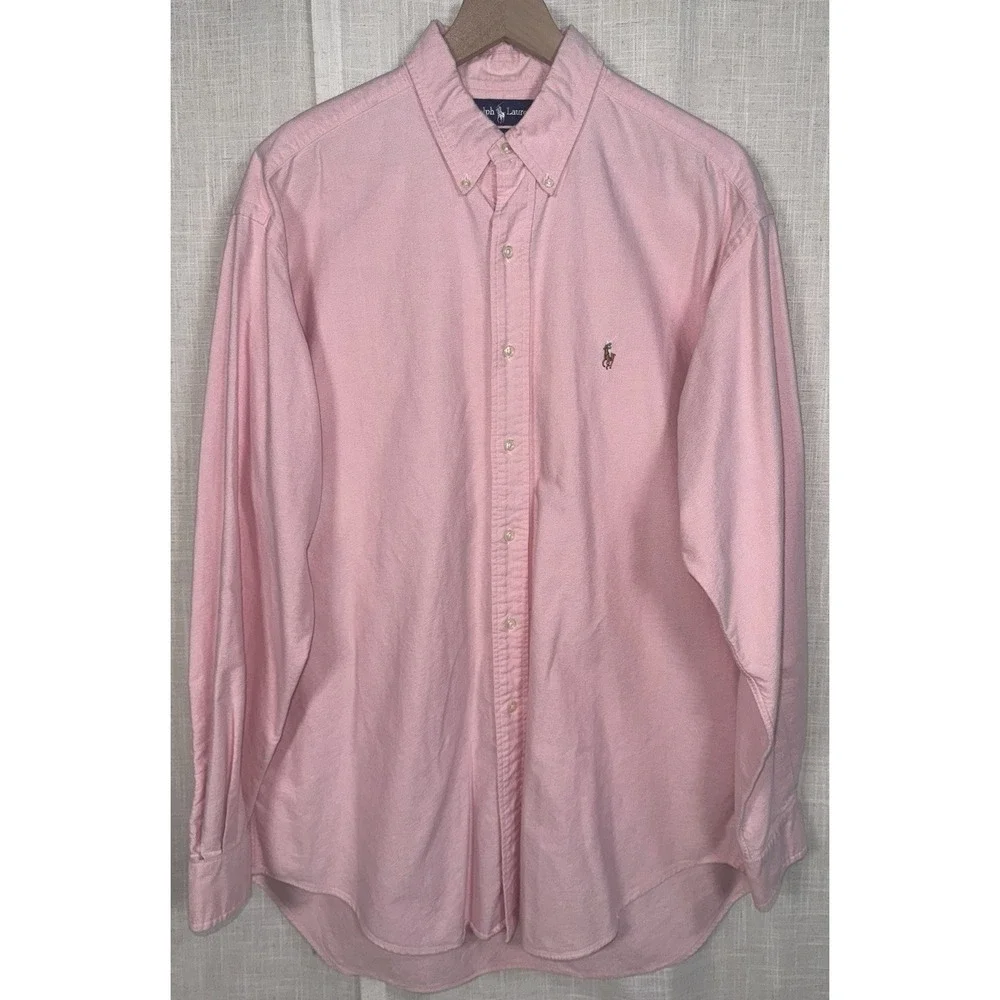 Men's Sz L Ralph Lauren Long Sleeve Button Down Blake Shirts Pony Lot of 3